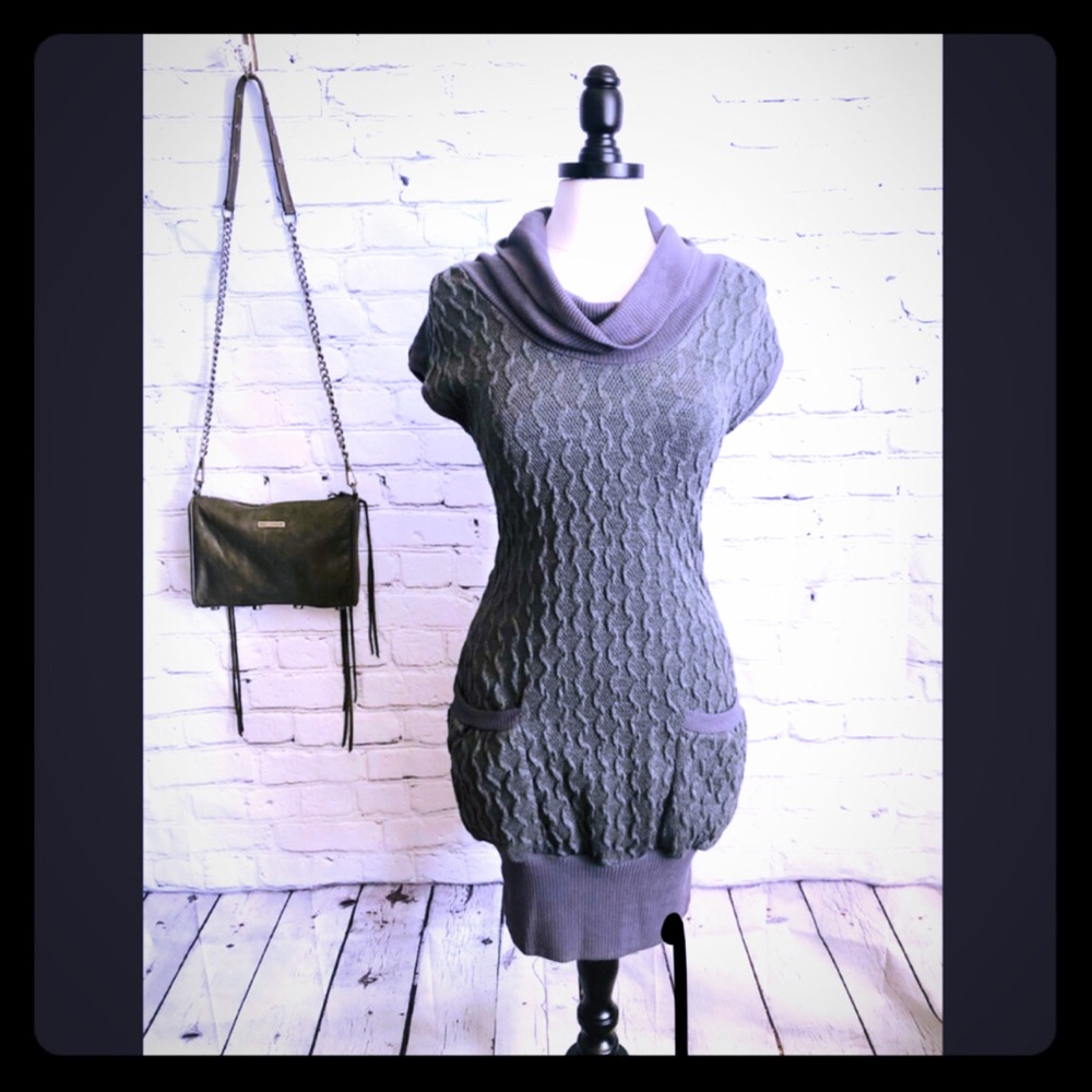 🦩CLEARANCE! Charlotte Russe Gray Sweater Dress